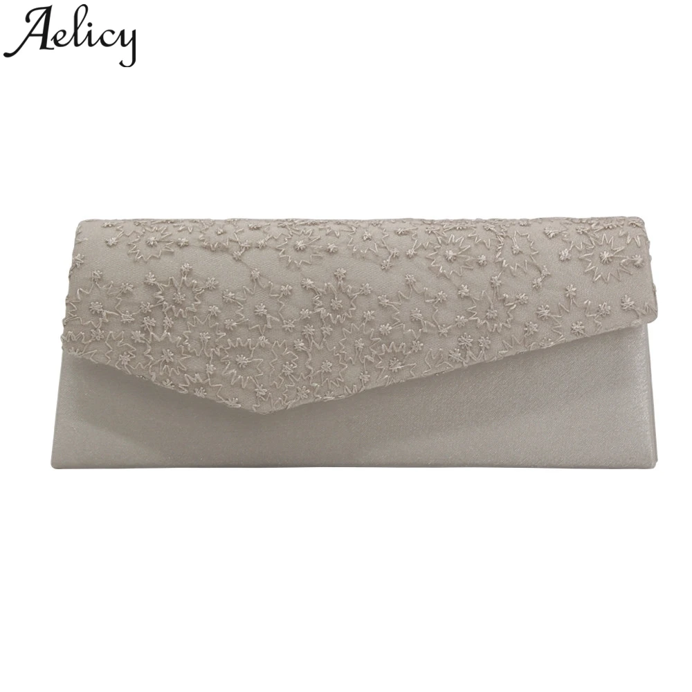 Женская Коктейльная сумка Aelicy вечерняя однотонная Сумка клатч с цветочной