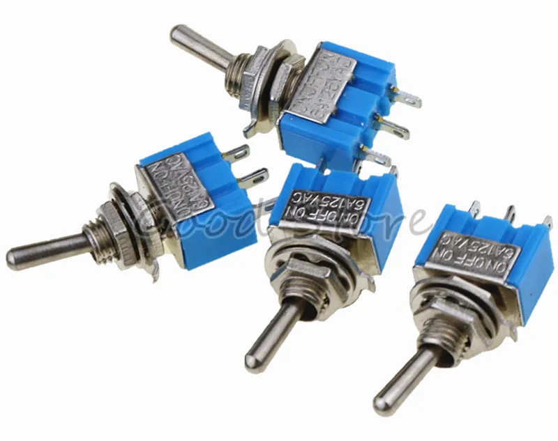 10 шт. ВКЛ ВЫКЛ светильник синий 3Pin 3 положения фиксация MTS 103 AC 125V/6A 250V/3A кнопка