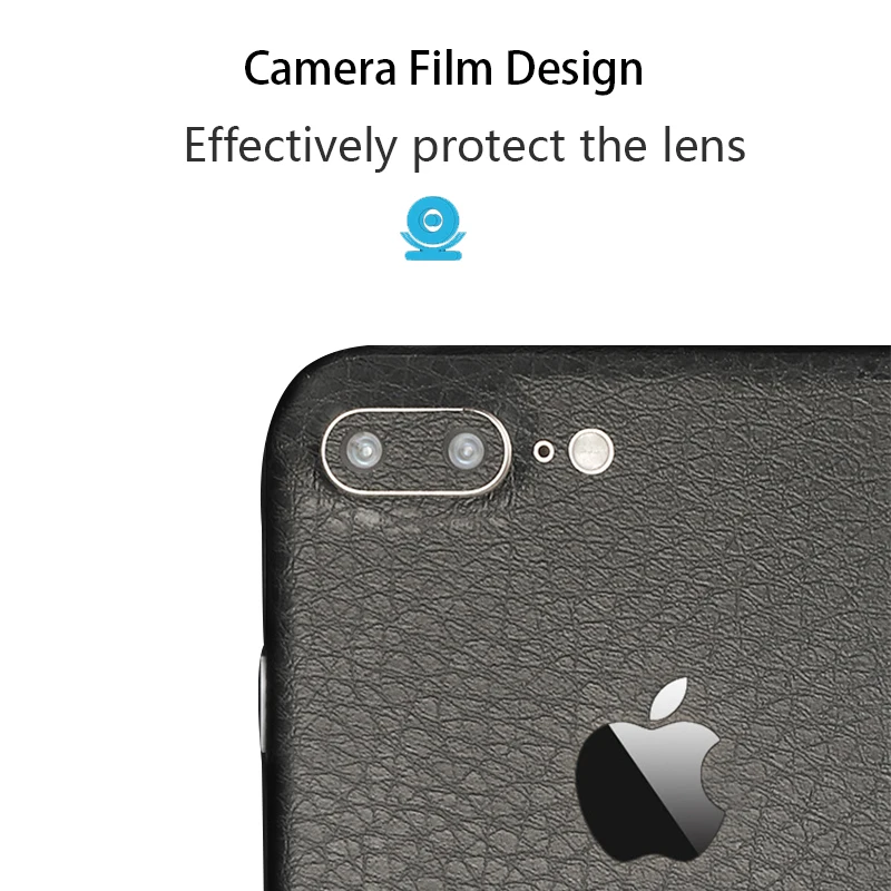 Кожаная наклейка с узором для iPhone 6, 6 S, 7, 8 Plus, X, задняя пленка, тонкая защитная крышка, задняя декоративная наклейка