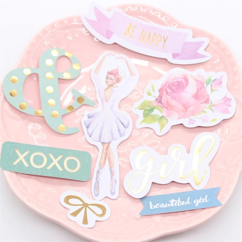 KSCRAFT 25 шт. красивая девушка бумага Diecut или Vellum для скрапбукинга счастливый