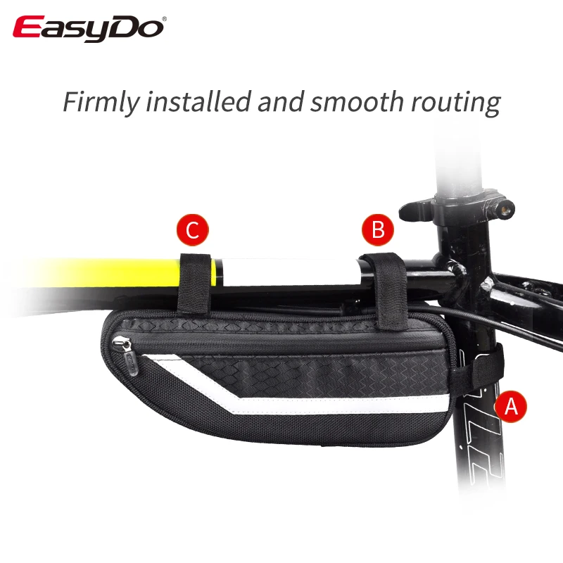 Сумка велосипедная Водонепроницаемая на липучке с передней рамой|Сумки и