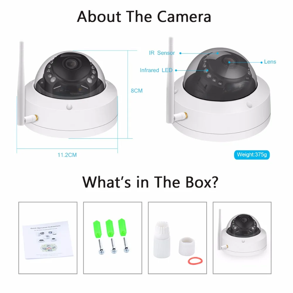 Besder металлическая камера Открытый IP Камера Full HD 1080P 720 безопасности Wi-Fi камера Yoosee Поддержка e-mail фото SD карты приложение Yoosee