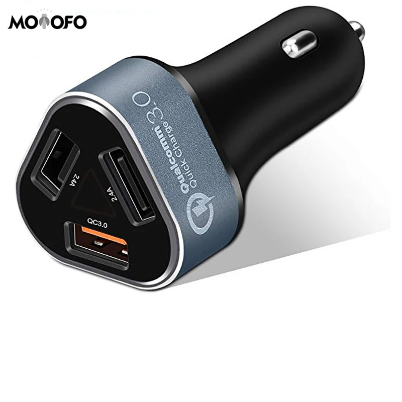Автомобильное зарядное устройство с 3 USB портами 42 Вт 18 Вт|Зарядные устройства для