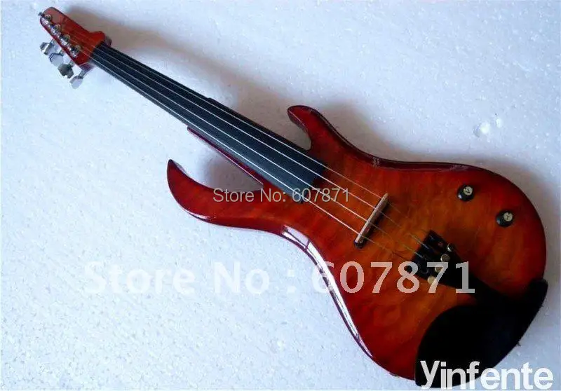 

New 4 string guitar head 4/4 Electric Violin Flame Yinfente