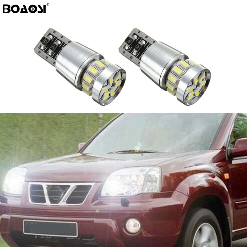 BOAOSI 2x T10 W5W светодиодный Клин светильник Габаритные фары лампы для Nissan qashqai tiida