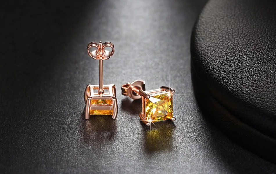 ORSA JEWELS женские серьги 1ct кубический циркон без никеля большие серьги-гвоздики ювелирных изделий OE148