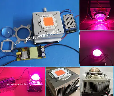 50 Вт DIY led grow light 380 840nm комплект чип драйвер радиатор вентилятор охлаждения