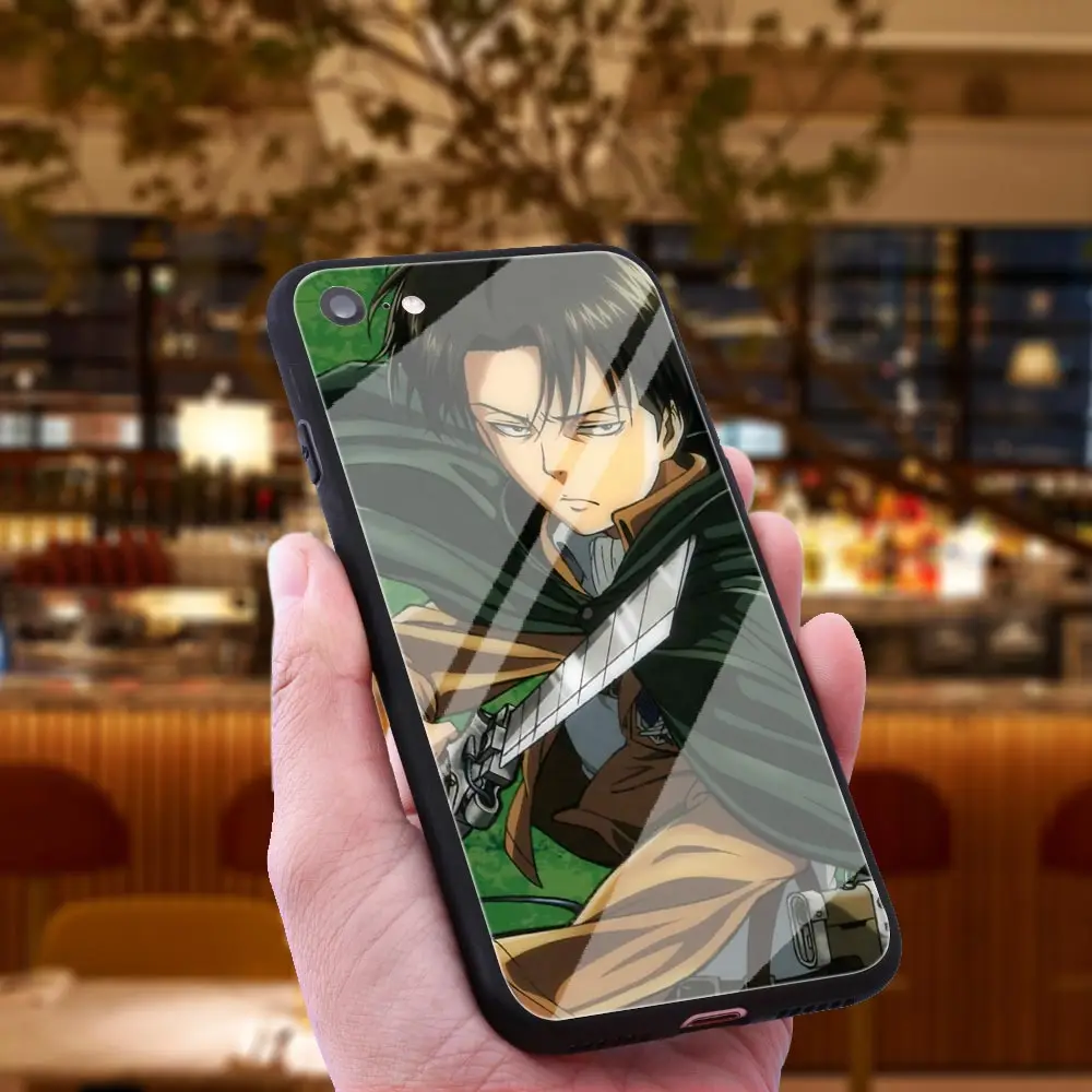 WEBBEDEPP Attack on Titan 3 Tempered Glass Phone Case for Apple iPhone Xr Xs Max X or 10 8 7 6 6S Plus 5 5S SE 7Plus |