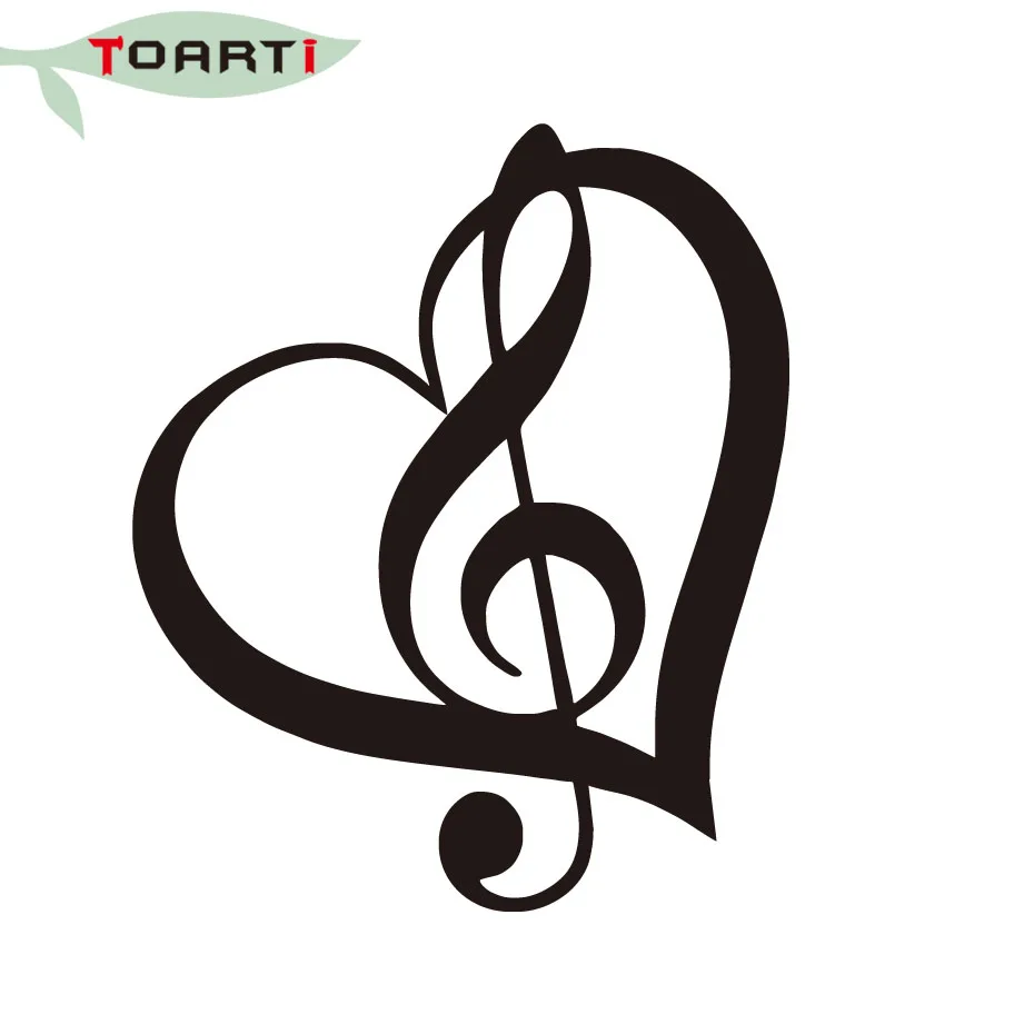 Переводная наклейка с сердечком и тройным клифом на окно автомобиля для стенок