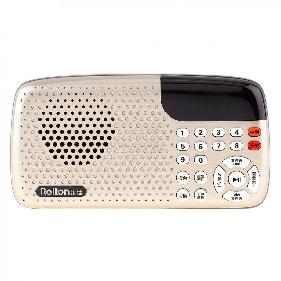 Rolton W105 мини USB FM белый радио динамик со светодиодный MP3 музыкальный плеер/фонарь лампа/Проверка денег для взрослых/детей