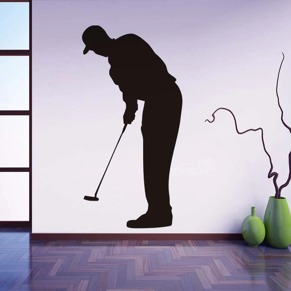 Виниловые наклейки на стену Golf Forward Putter самоклеющиеся обои для художественного