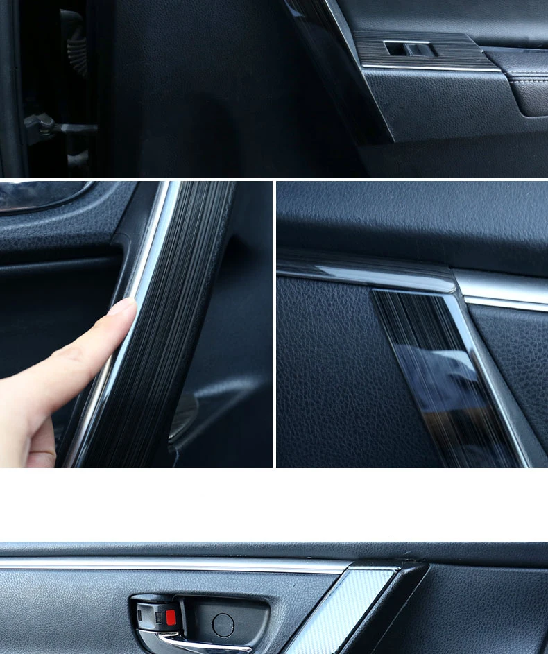 Для Toyota Corolla- внутренняя дверная ручка поручень из нержавеющей стали декоративная накладка наклейка 8 шт. автомобильные аксессуары