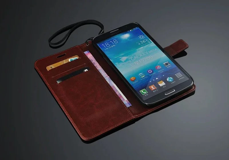 Ультра тонкий отделение для карт в которое можно samsung Galaxy Mega 5 8 I9152 9152 кошелек