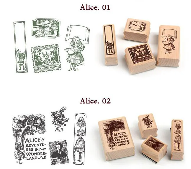 Бесплатная доставка! 1 партия = 8 комплектов! Ретро жестяная печать Алисы в стране