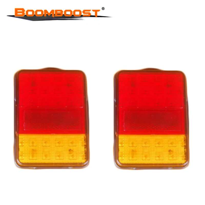 30 LED Red Amber Rear Tail Light Accessories Lights Warning 2PCS For Trailer Truck Boat Taillights 12V Waterproof | Автомобили и