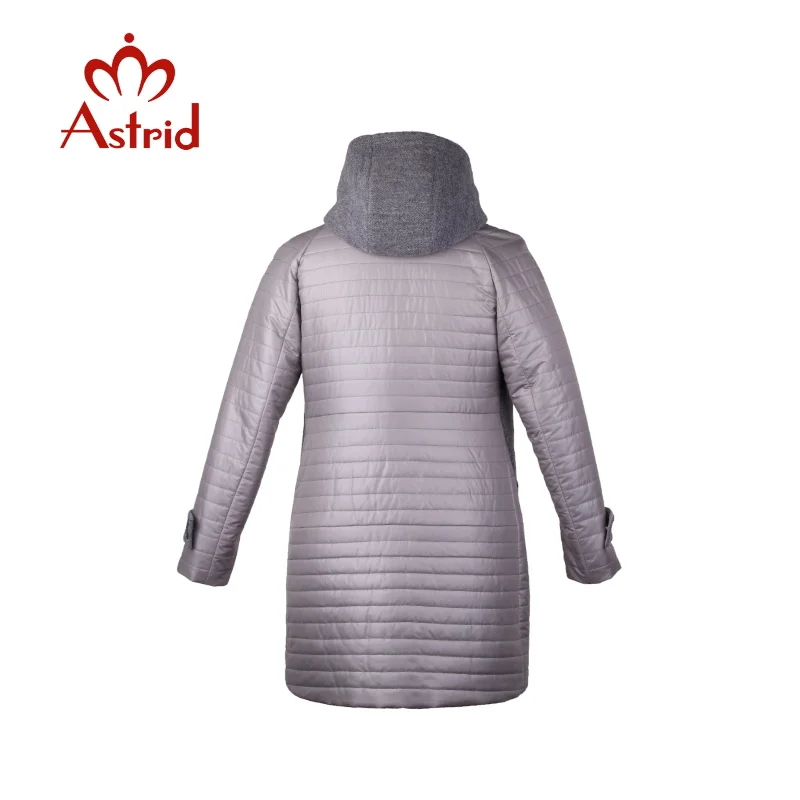 Астрид 2018 Женская куртка парка пальто весна thinjacket молния карман в юбке Для женщин