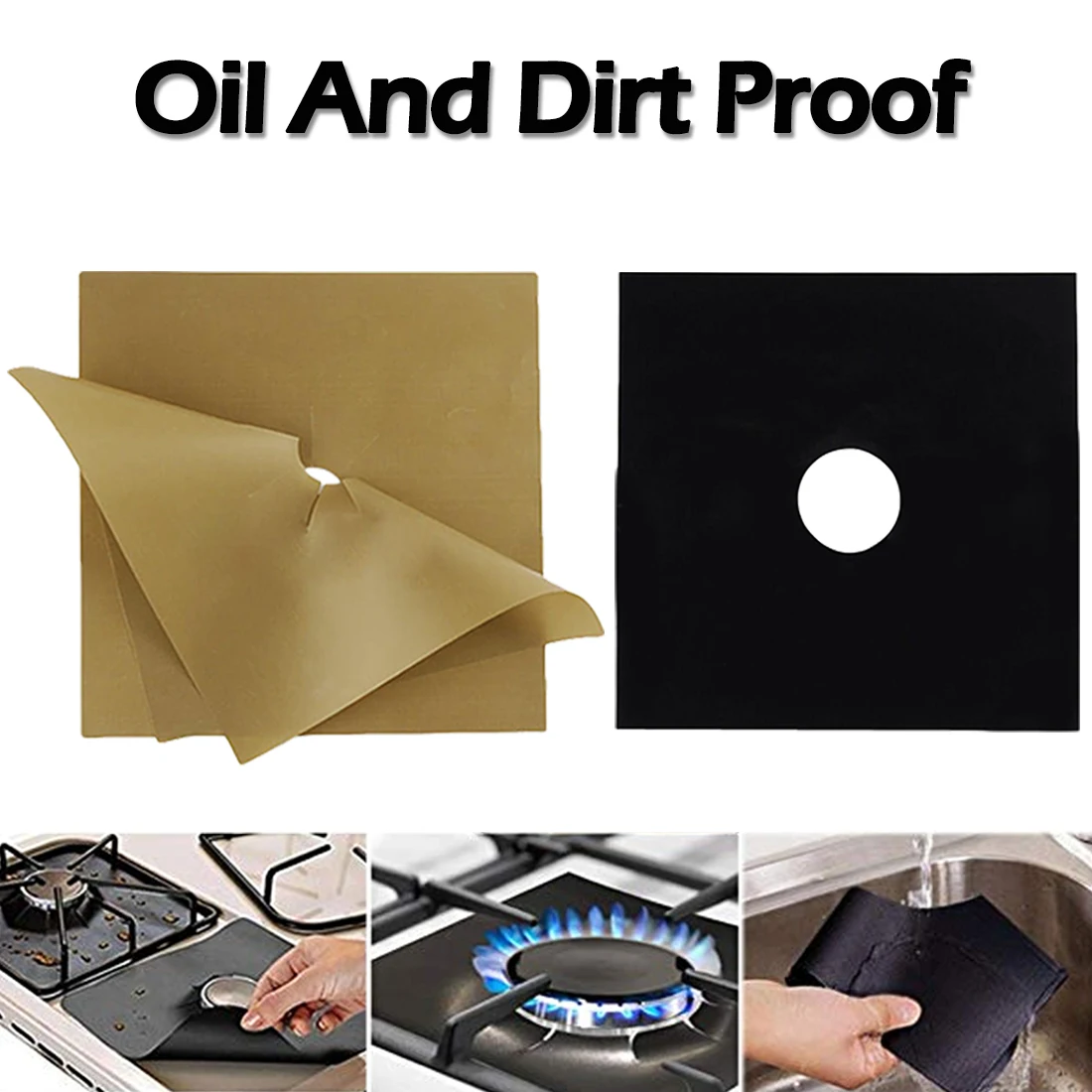 Защитное покрытие для газовой плиты многоразовое защитное 4 шт./компл.|Другие