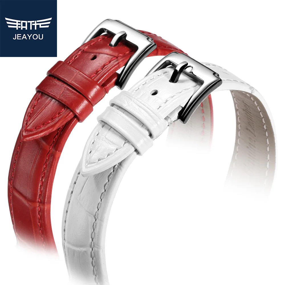 Высококачественный кожаный ремешок JEAYOU для часов Tissot/Casio/Seiko с