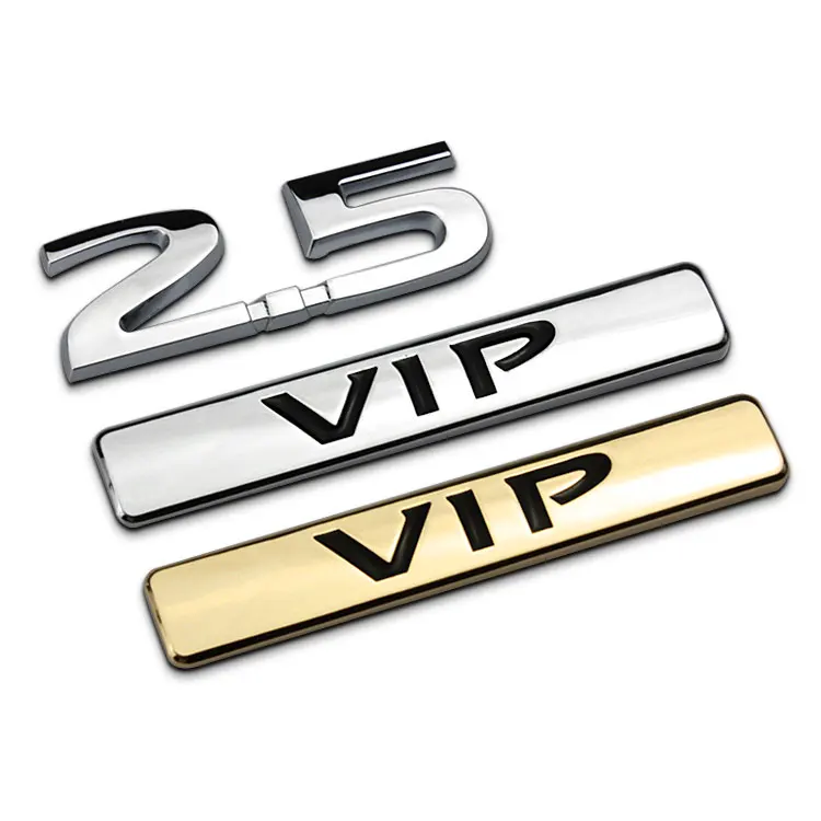 1 шт. 3D Хром 2 5 VIP значок Логотип брызговик Автомобильная Эмблема для автомобиля
