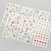 kawaii happy childhood daily flat sticker diy cane diary album sticker scrapbook sticker set child decoration stationery stitch