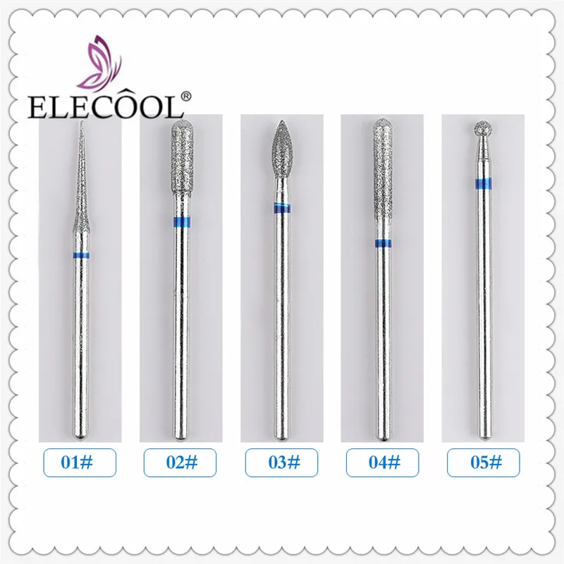 ELECOOL 5 шт. Профессиональный сверло-резак для ногтей шлифовка Вольфрамовая сталь Полировка фрезеровка педикюр Лайм A Ongle пилы 5 стилей - Цвет: 5 PCS