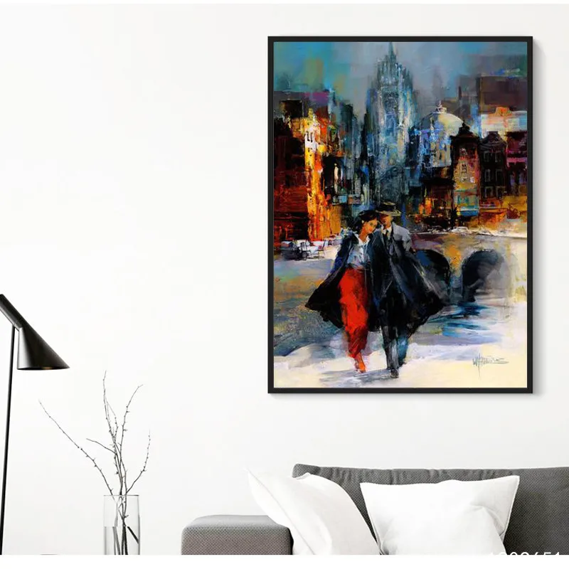 No frame impression figures men and women fashion canvas printings oil painting printed on cotton wall art decoration picture | Дом и сад