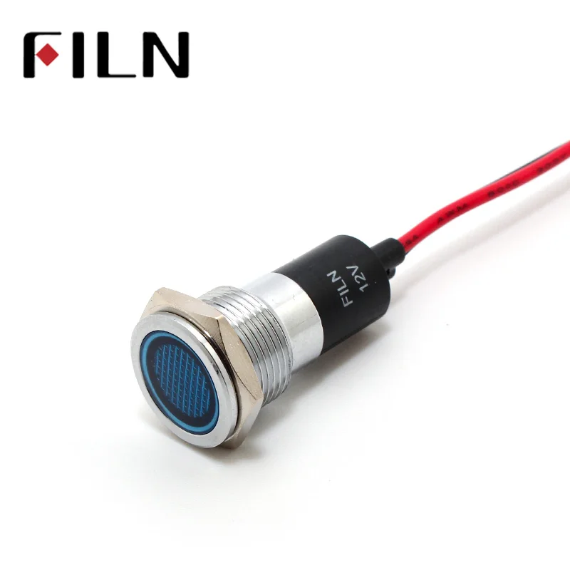 16mm panel hole FL1M-16FW-1 metal red yellow blue green 12v 110v 220v 24v led indicator light