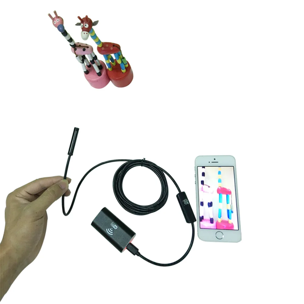 1M 2M 3.5M 5M IOS Android Wifi Endoscope 8mm Lens 6 LED Waterproof Borescope Inspection Camera Snake Tube Pipe Mini Cameras |