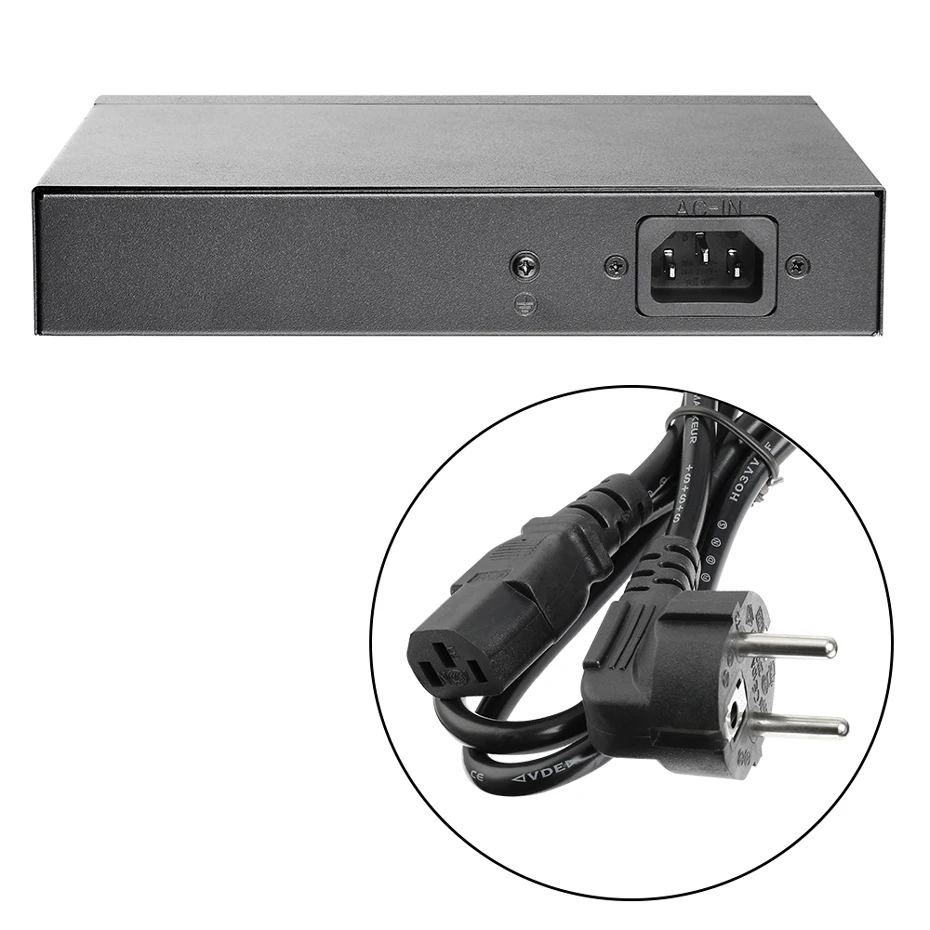 52 V/48 V сетевой коммутатор POE Ethernet 8 Ethernet порт 2 Uplink Ethernet порт IEEE 802,3 af/at подходит для ip-камеры