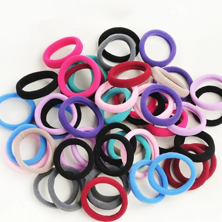 

500pcs Candy Fluorescence Colored Hair Holders High Quality Rubber Bands Hair Elastics Accessories Girl Women Tie Gum