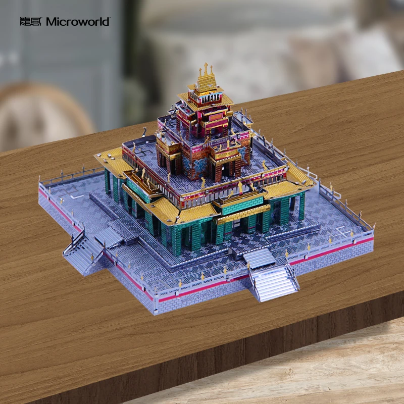 2019 Microworld тибетский буддийский храм модель DIY Лазерная вырезка головоломка 3D нано