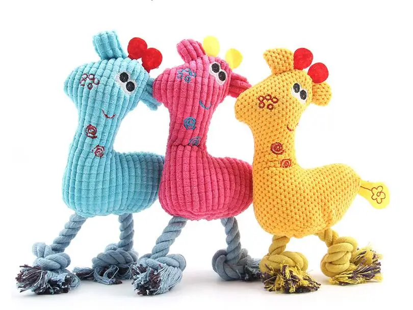 Пищащие игрушки для собак 1 шт. в стиле оленя жевательные собака плюшевая Тедди