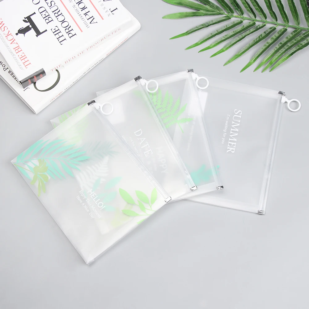 Transparent Waterproof Ring Zipper Document Bag Paper Holder Big Capacity File Folder Storage School Office Supplies | Канцтовары для