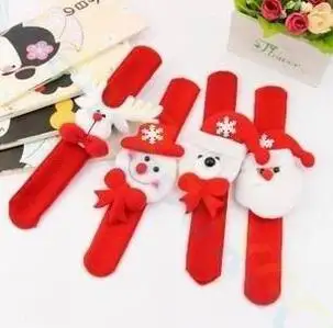 

400pcs Christmas hand ring XMA Patting Circle Santa Claus snowman bear deer bracelet Christmas Children toy Wrist Decoration