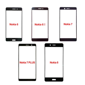 Для Nokia 2 3 5 6  6 II  7 Plus 7 8 Переднее стекло объектив сенсорный экран ЖК внешняя панель запасные части