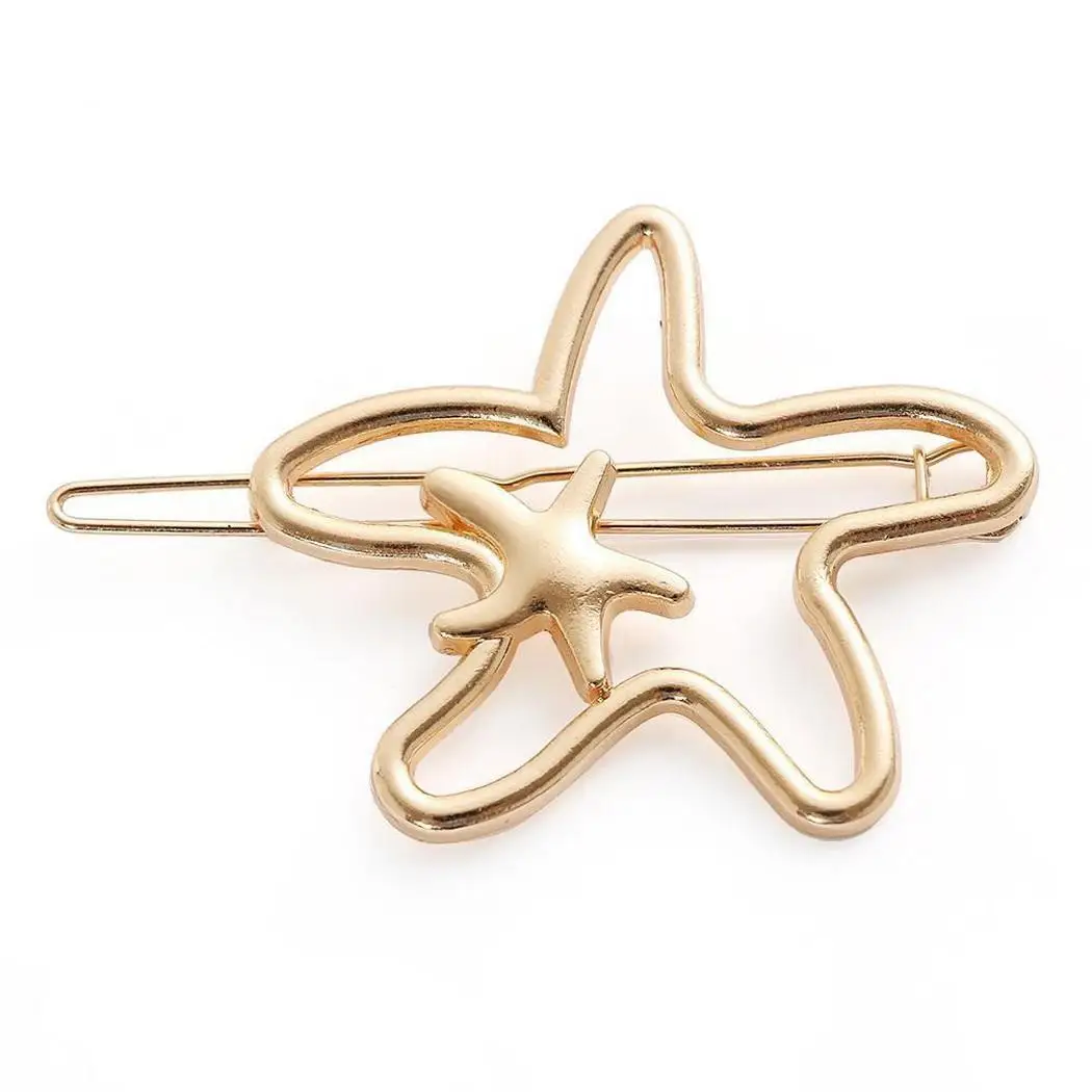 Shape Headwear Stars shape Gold Clip etc Hair Star hair alloy Fashion Women Alloy clip Travel star Party Casual Silver Home | Шиньоны и