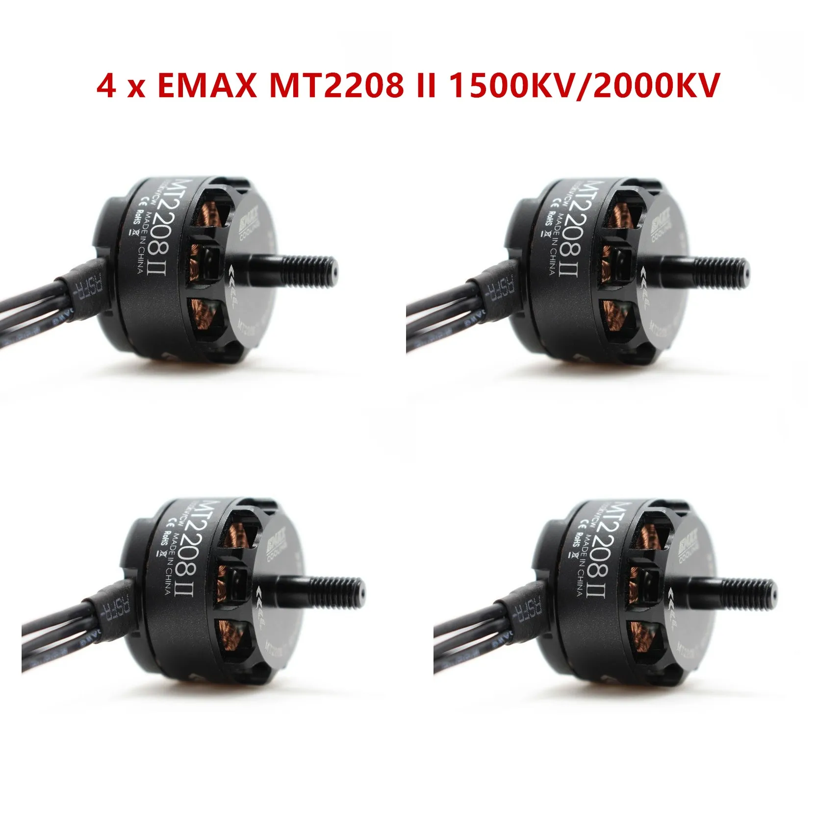 Оригинальный бесщеточный двигатель EMAX MT2208 II 1500KV/2000KV CW CCW Для мультикоптера RC QAV250