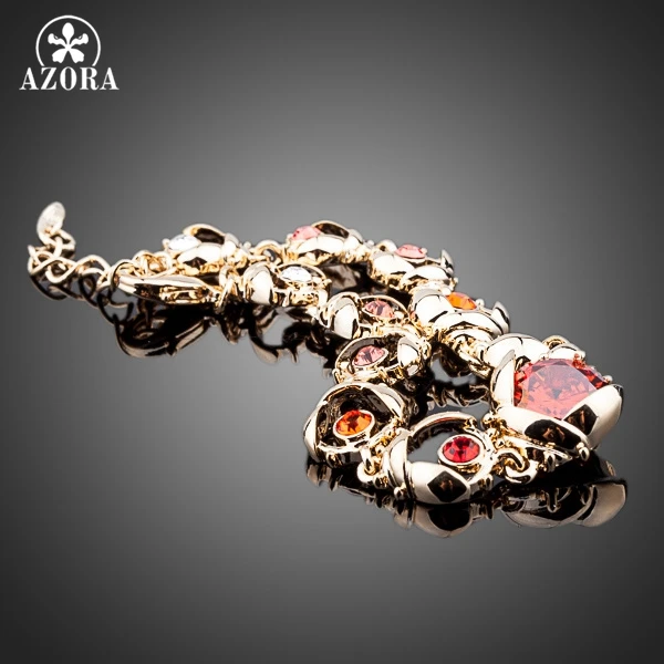 AZORA золотые Красный кубический цирконий браслет с насекомыми TS0036|a bracelet|bracelet abracelet