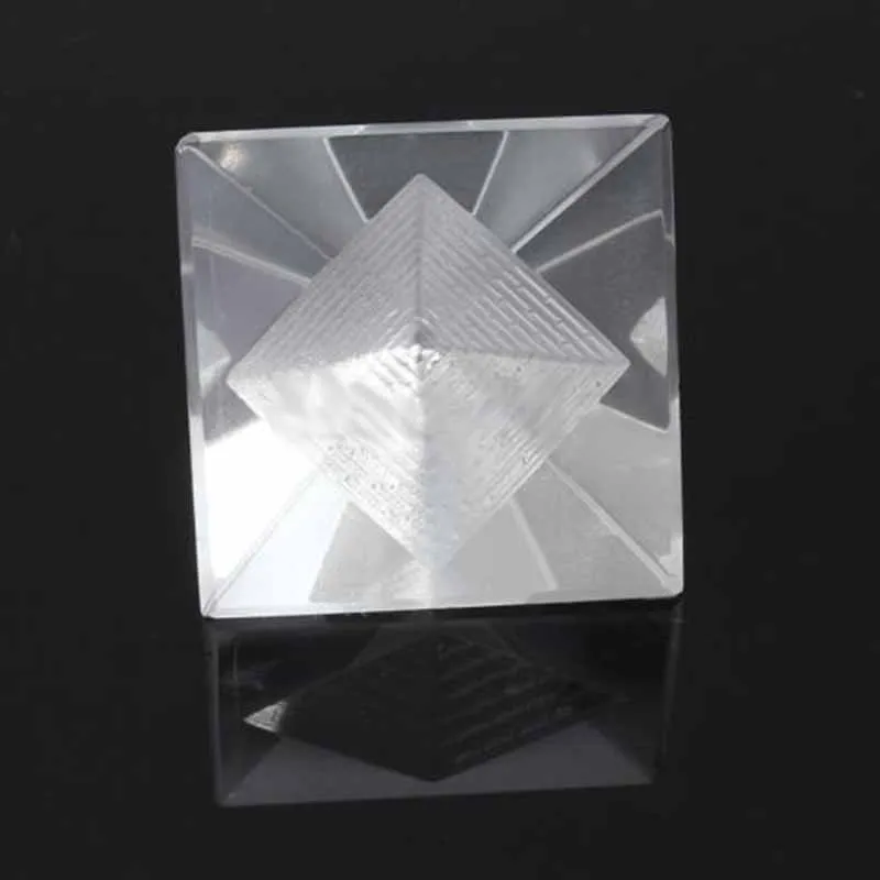 

1pc Egyptian Clear Crystal Quartz Pyramid Home Desk Decoration Gift 40*40mm