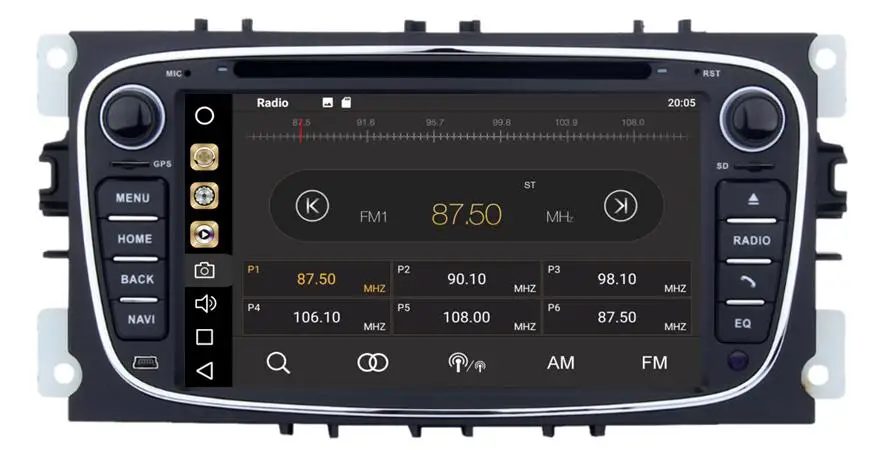 Carplay 64g 4G 7 &quotAndroid 10 автомобильная аудиосистема Для Ford Fusion Galaxy Cmax Fiesta Kuga головное