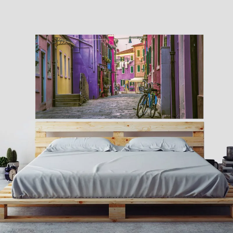 Наклейка на кровать самоклеящаяся бумажная наклейка 3 звезды снег гора лаванда