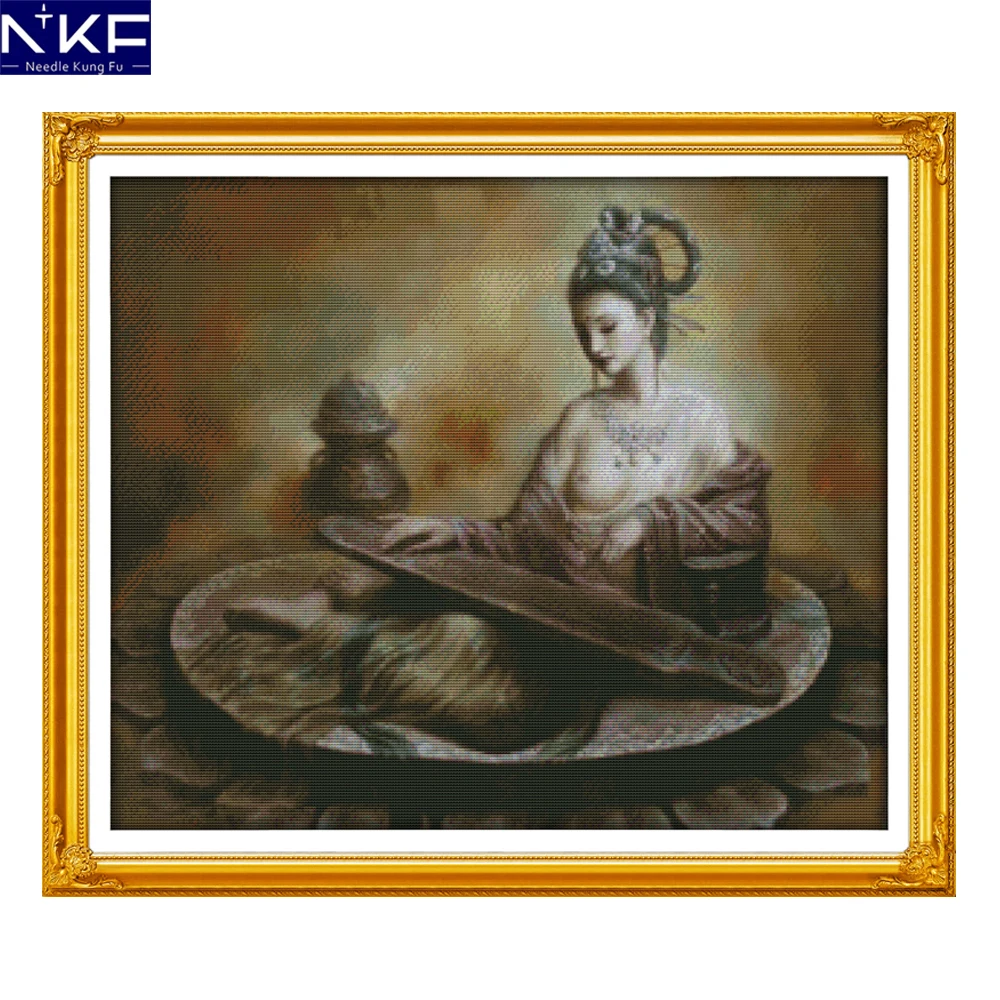 NKF Dunhuang фигурки голых узоров крестиком Счетный набор крестиков для вышивки