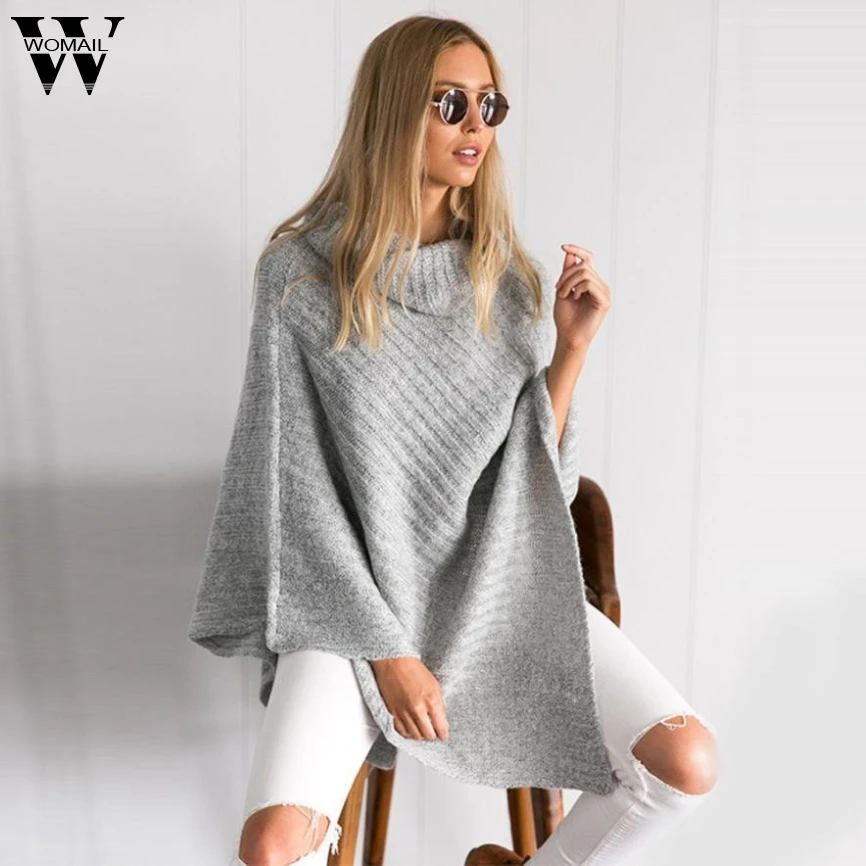 CharmDemon Women Loose Knitted Sweater Casual Jumper Tops Shawl jr6.6A | Женская одежда