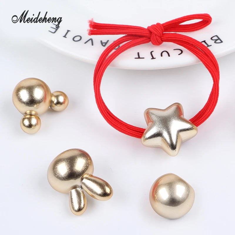 

Acrylic Metallic Feel Charms Five-pointed Star Rabbit Beads For Jewelry Making DIY Hair Ornaments Clothing Accessories Meideheng