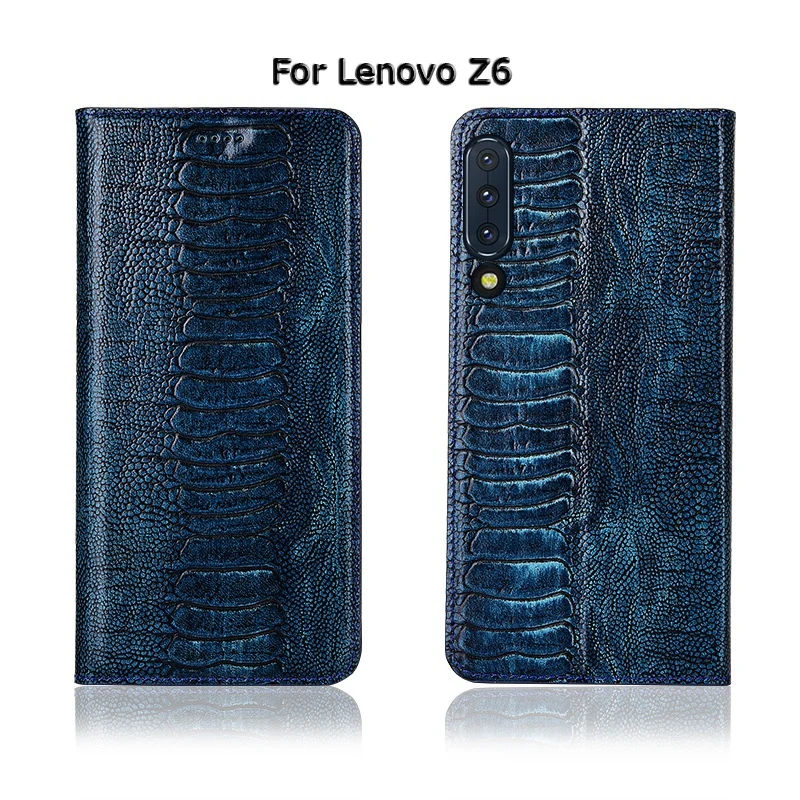 Чехол для телефона Ostrich Foot Grain для lenovo Z5 Z5s Z6 Pro GT, флип-чехол с подставкой и карманом для карт, чехол из натуральной кожи