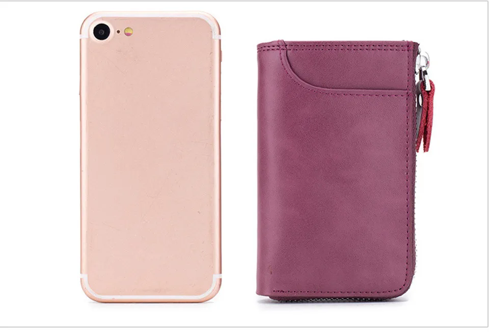 SOUTH GOOSE Genuine Leather Key Wallet Men& Women Multi-functional Organizer Wallet Car Key Case With Card Holder Coin Purses
