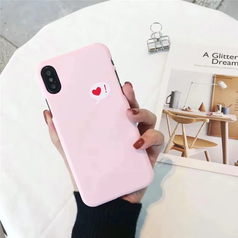 Чехол для iPhone X XR XS MAX Симпатичные Сердце Любовь задняя крышка моды пары чехол 6 6S 7 8