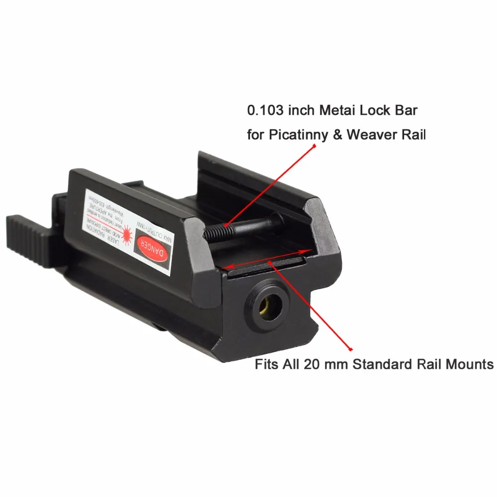 VERY100 Tactical Red Dot Laser Sight Scope With Mount 20mm Compact For Pistol Gun Rifle | Спорт и развлечения