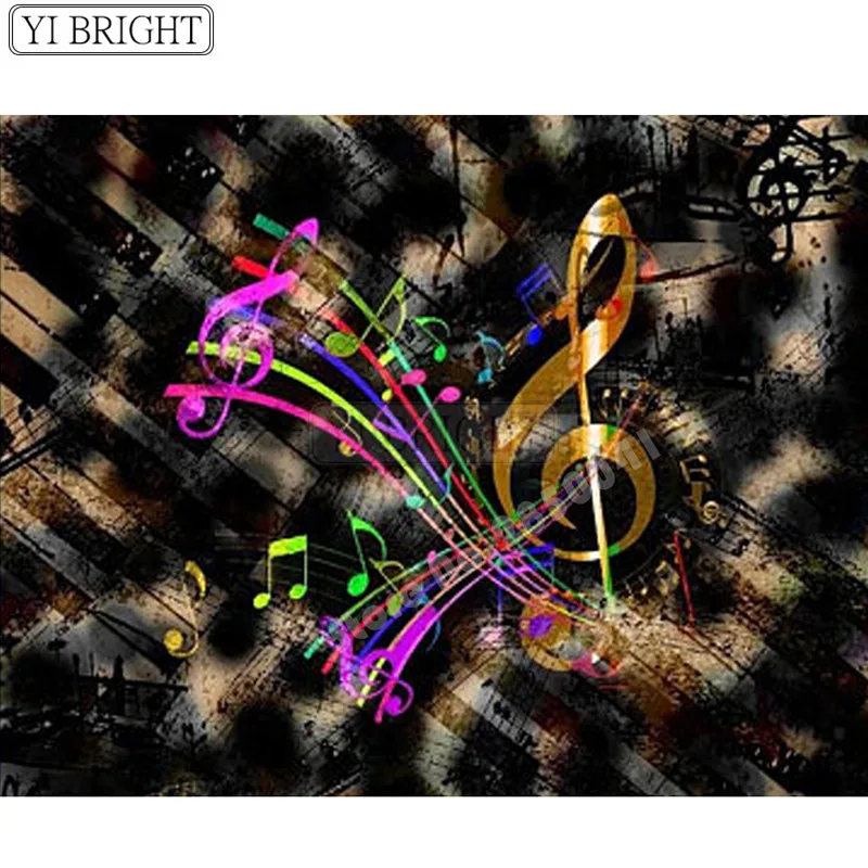 Diamond-Embroidery-5D-DIY-Diamond-Painting-Music-Decor-Piano-Player-Diamond-mosaic-Cross-Stitch-kits-Rhinestone LK1 | Дом и сад