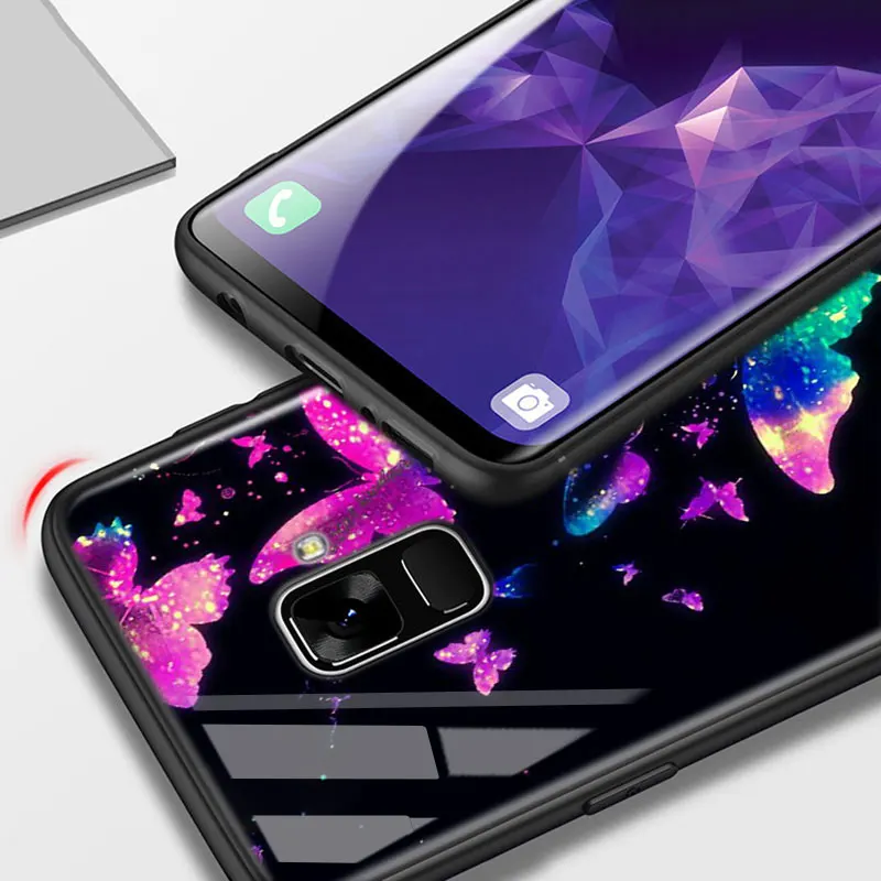 Черный силиконовый чехол для Samsung A9 A7 2018 Galaxy A8 A6 Plus A5 A3 Star 2017 2016 не стеклянный 154KK |